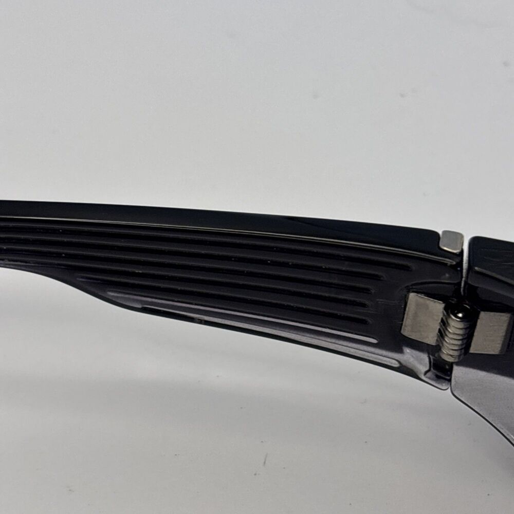 Vintage SPY Optic Wrap Sunglasses Made in Italy Black Frame Grey Lens - Picture 6 of 14